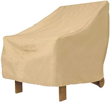 Patio Chair Covers Outdoor Patio Furniture Cover with Handles and Durable Hem Cord 600 * 300D Durable Waterproof UV Resistant Fabric Fit Patio Lounge Chair or Club Chair 31x33x36 Inches,Khaki