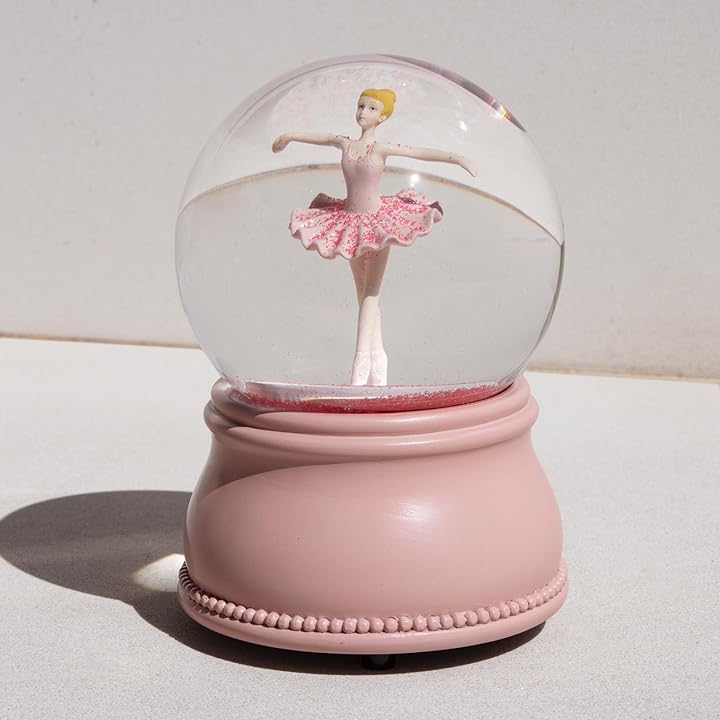 Ballerina Snow Globes for Girls - Christmas Music Snowglobes, Rotating Musical Water Globe, Kids Snow Globes, Ballet Dance Recital Gifts for Girls, Daughter, Granddaughter