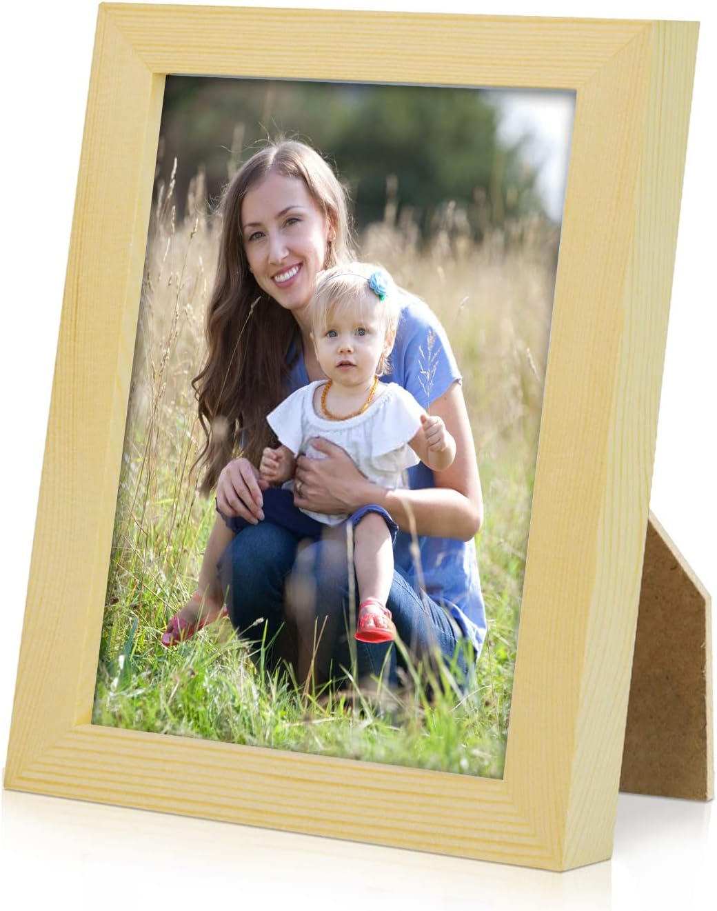 ZEEYUAN 5x7 Photo Frame Rustic Wooden Picture Frame, 3.5x5inch Photo with Mat Family Photo Frame for Tabletop Display Wall Mount