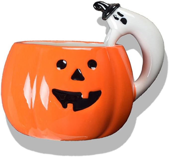 ZaH 3D Halloween Mug Pumpkin Ghost Cup Theme Party Favor Ceramic Cups Fun Mugs Gift for Kids Women Men