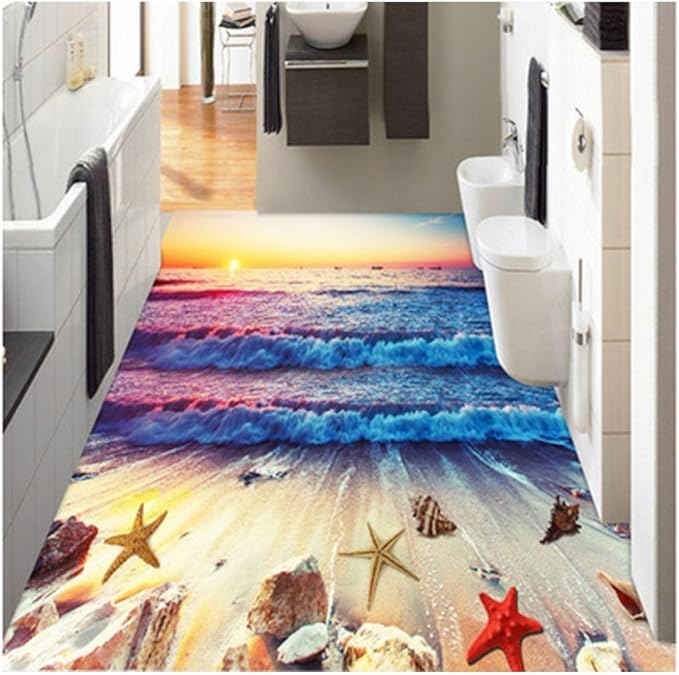 ZaH Thin Area Rug Non-Slip Doormat Carpet Printing Rug for Living Room, Bedroom, Kitchen, Bathroom (2x3-19.7"x31.5", Sunset)