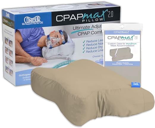 Contour CPAPMax Pillow 2.0 w/Beige Pillowcase