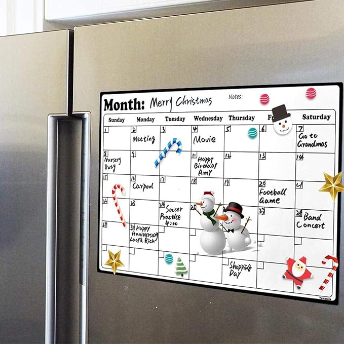 Volcanics Fridge Calendar Magnetic Dry Erase Calendar Whiteboard Calendar for Refrigerator Planners 11.5 Inches X 14.7 Inches