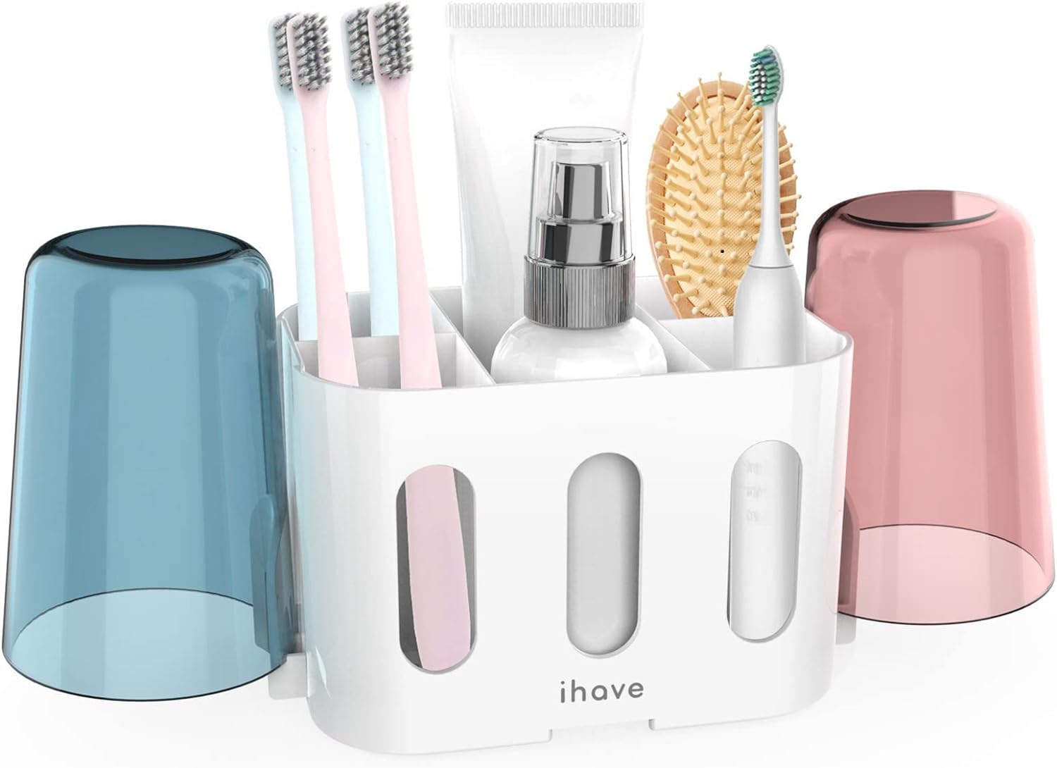 iHave Toothbrush Holders for Bathrooms, 2 Cups Algeria