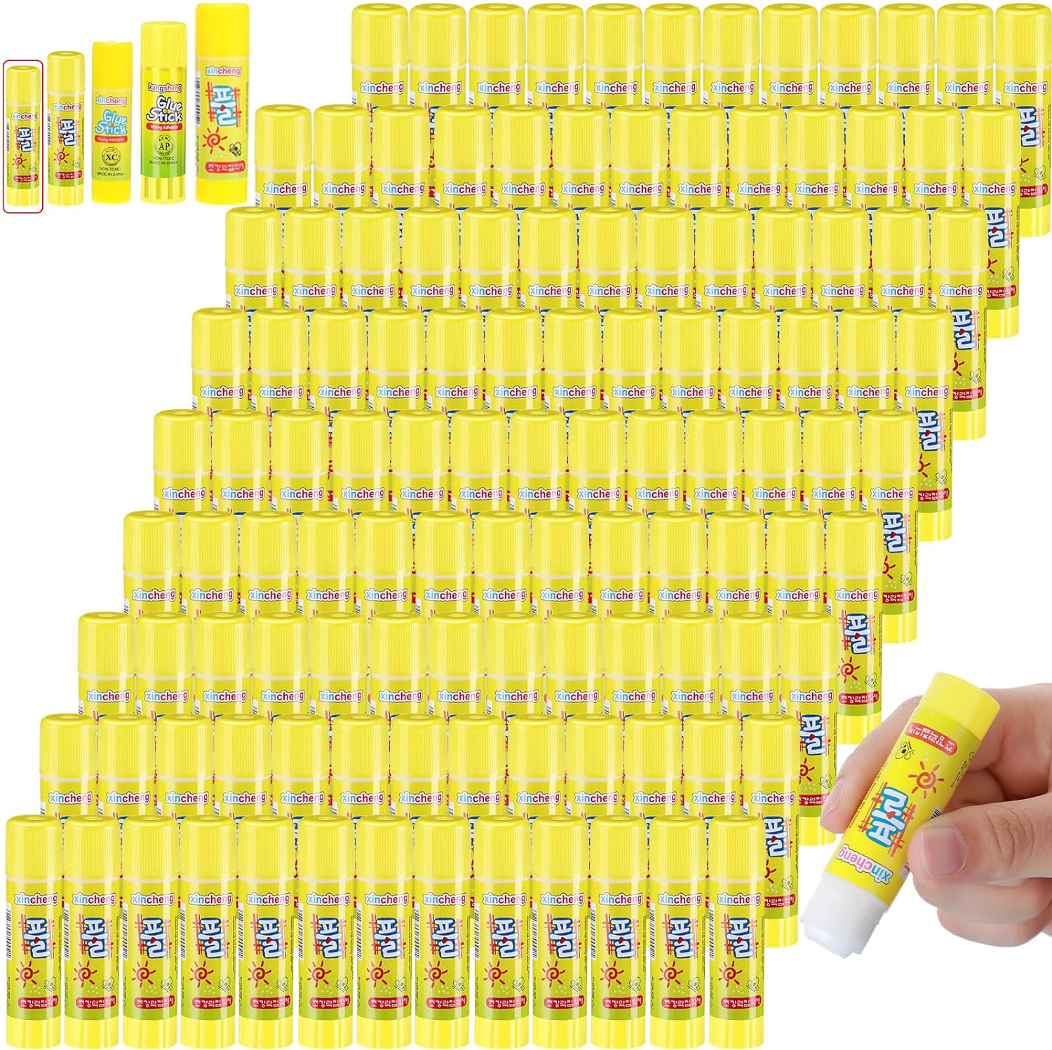 200 Pcs White Glue Stick Washable Glue Stick for Crafts Home School Classroom Students Teachers Employees Scrapbooking Crafting Supplies