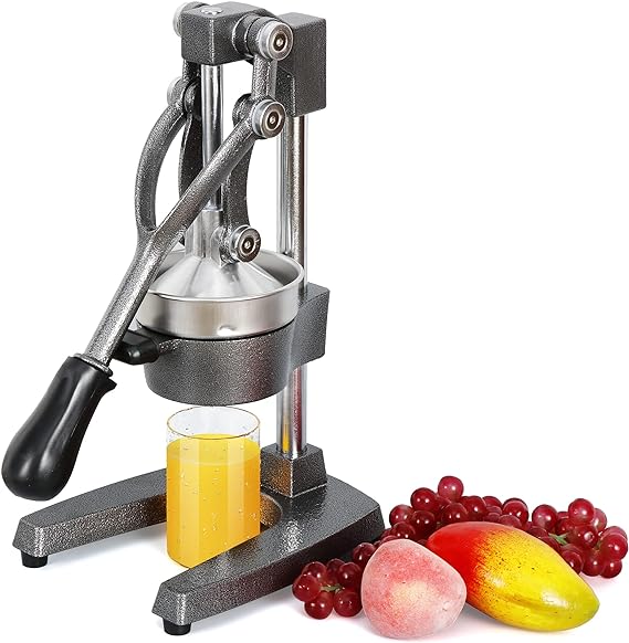 ZENY Commercial Grade Hand Press Manual Juicer - Home Restaurant Fruit Juice Squeezer - Citrus Squeezer for Lemons Limes Pomegranate Oranges, Grey