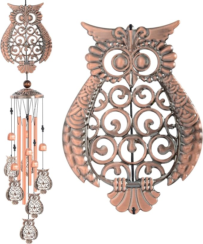 Owl Wind Chimes Owl Gift for Women Mom Birthday Gift Outdoor Garden Gift for Grandma Gift for Women Mom Gift Birthday Owl Gifts for Grandma Mom Gifts,Patio Windchime Outdoor Party Decor
