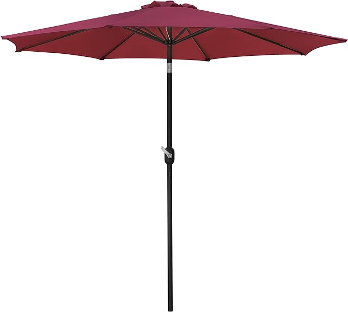 ZENY Patio Umbrella 9ft Outdoor Table Market Umbrella Sunshade with Push Button Tilt/Crank,8 Sturdy Ribs for Backyard,Pool,Deck