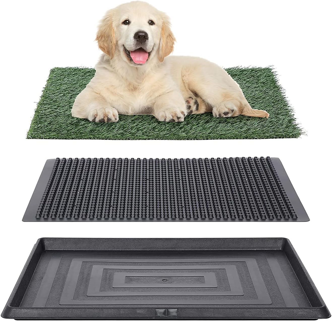 ZENY Artificial Grass Bathroom Mat for Puppies and Small Pets Portable Potty Trainer, Pefect for Indoor and Outdoor Use