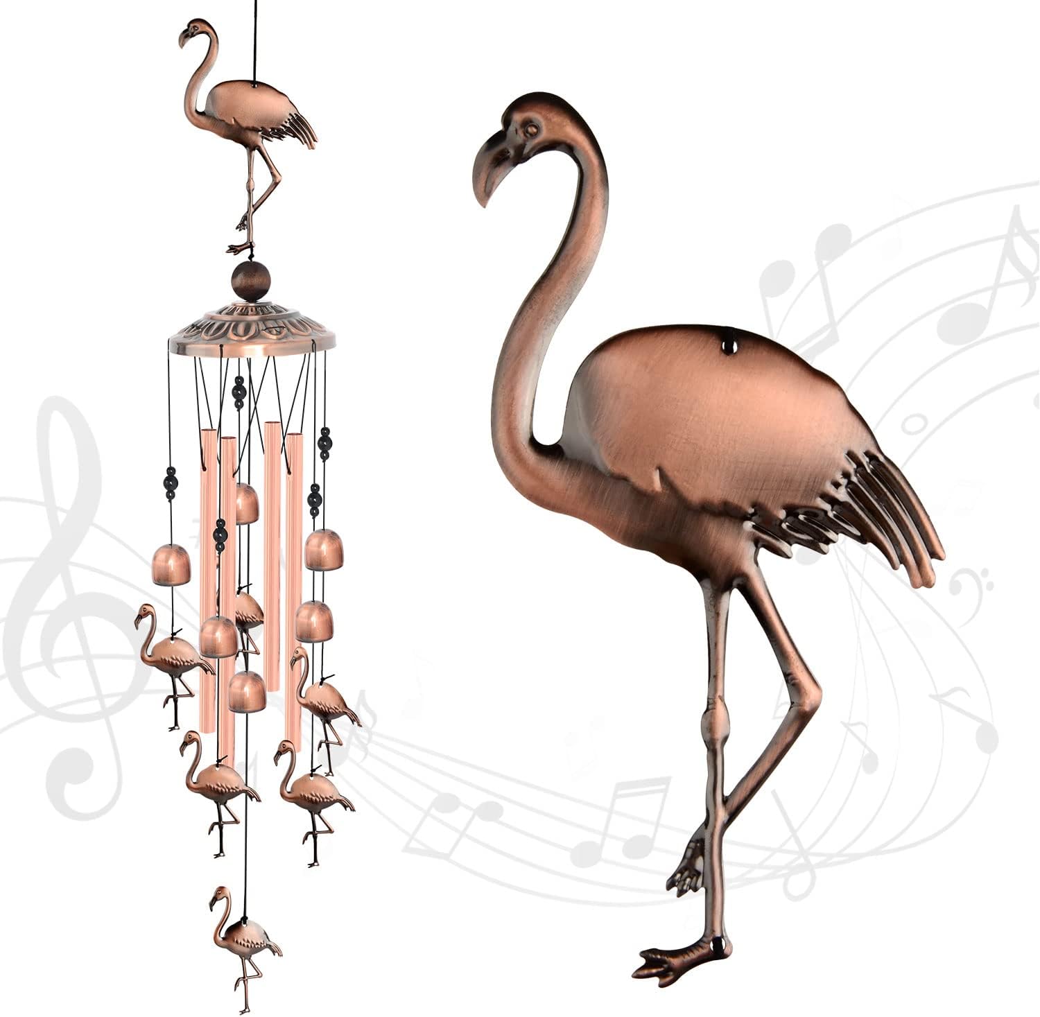 Flamingo Wind Chimes Flamingo Gifts for Women Birthday Gift Women Valentine' Day for Wife Flamingo Gift Mother Birthday Gift Mom Gifts from Daughter,Grandma Gifts Flamingo Outdoor Gifts for Women 