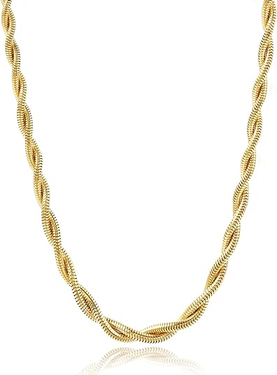 Badu14K Gold/Silver Plated Snake Chain Necklace for Women Herringbone Necklace Gold Choker Girl Gifts Jewelry