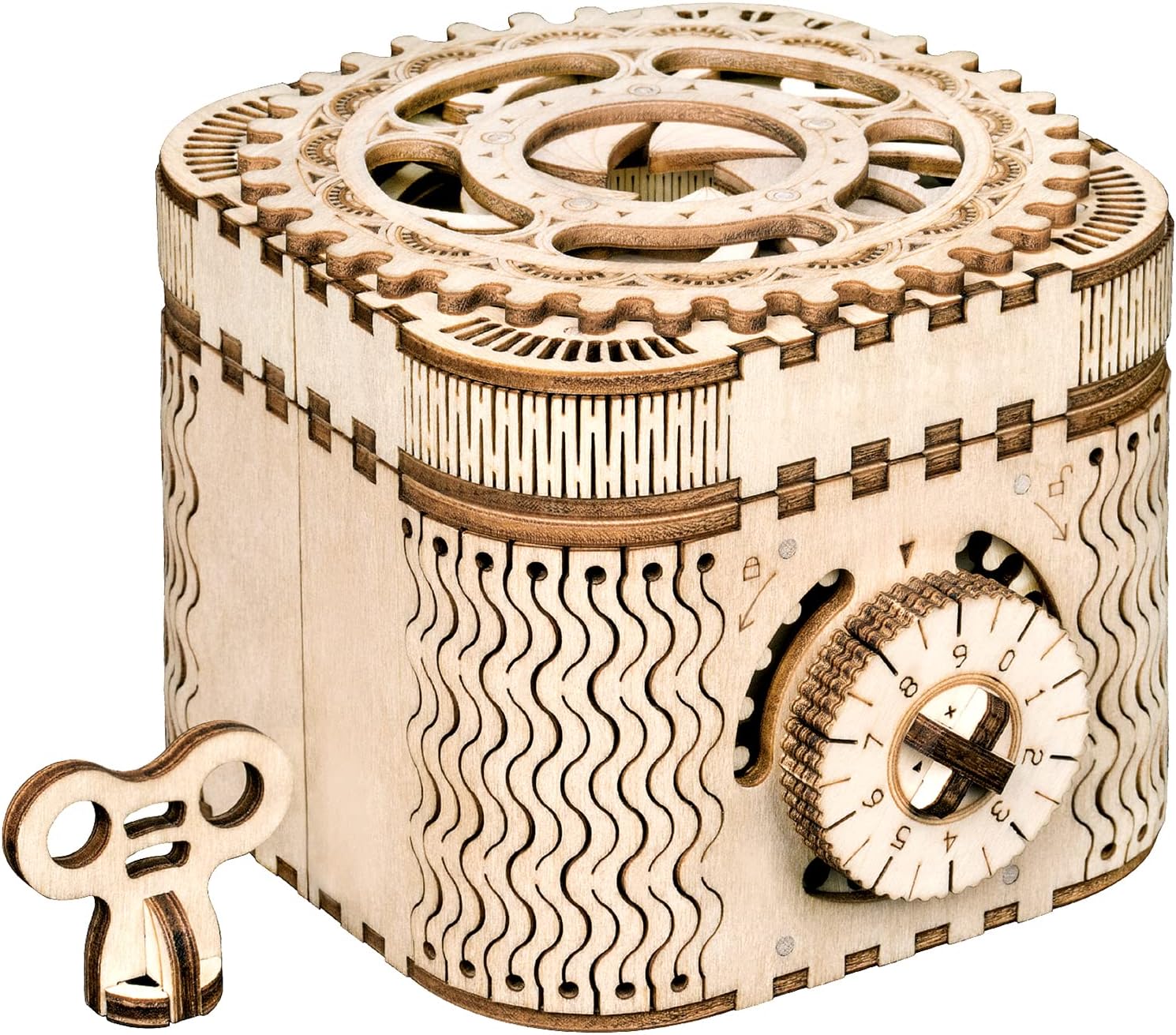 ROBOTIME 3D Wooden Puzzles for Adults, Treasure Box 3D Puzzle Mechanical Ring Box, Gift Choice Hobbies for Brain Teasers Enthusiasts