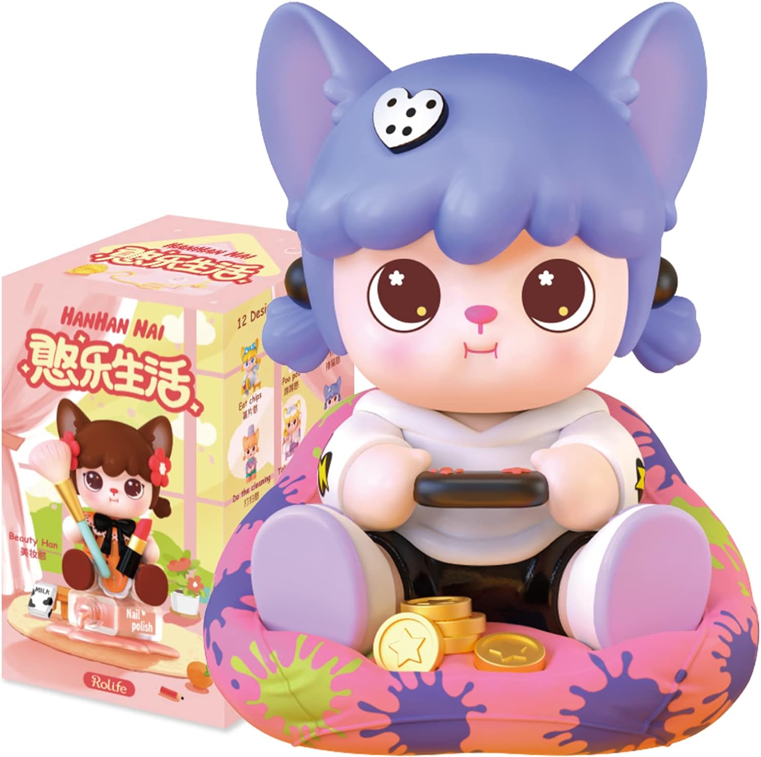  Rolife HANHAN Blind Box-Enjoyable Daily Life-Cute Action Figure-Kawaii Figures Blind Bags Creative Gift for Girls and Women 