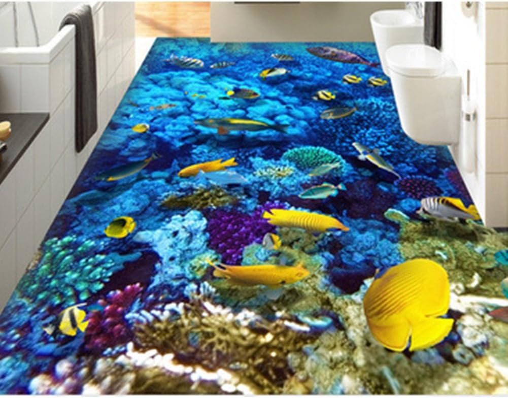 ZaH Thin Area Rug Non-Slip Doormat Carpet Printing Rug for Living Room, Bedroom, Kitchen, Bathroom (2x3-19.7"x31.5", Seaworld)