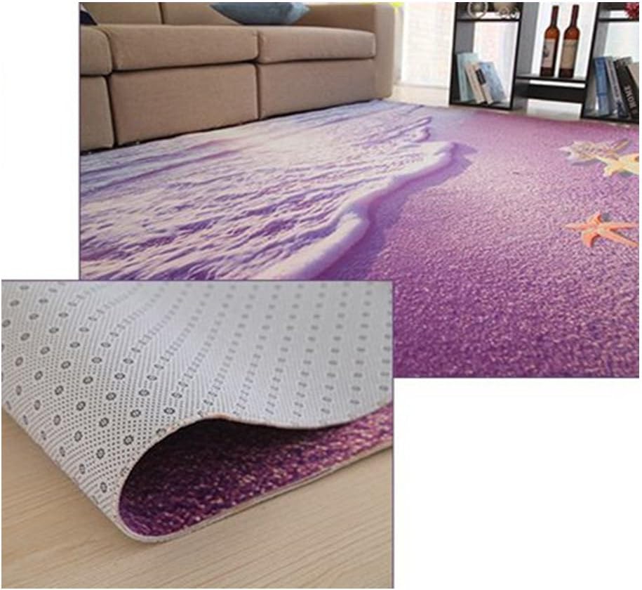 ZaH Thin Area Rug Non-Slip Doormat Carpet Printing Rug for Living Room, Bedroom, Kitchen, Bathroom (2x3-19.7"x31.5", Beach)