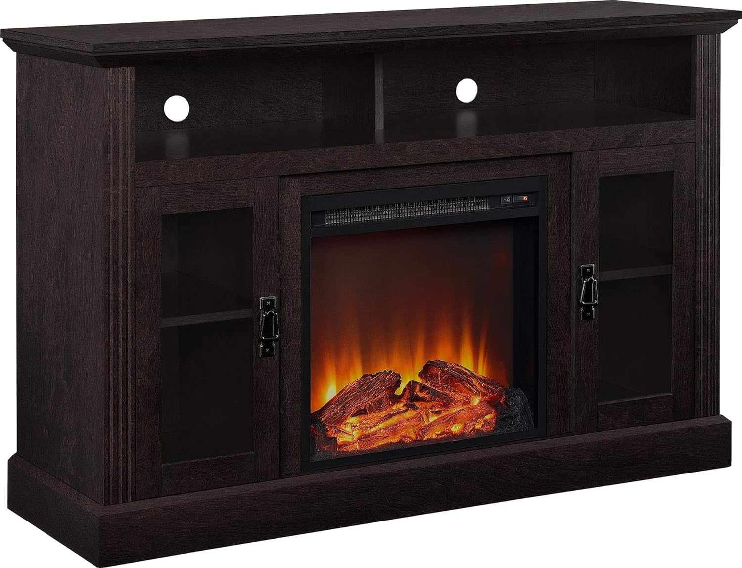  Ameriwood Home Chicago Electric Fireplace TV Console for TVs up to a 50, Espresso 