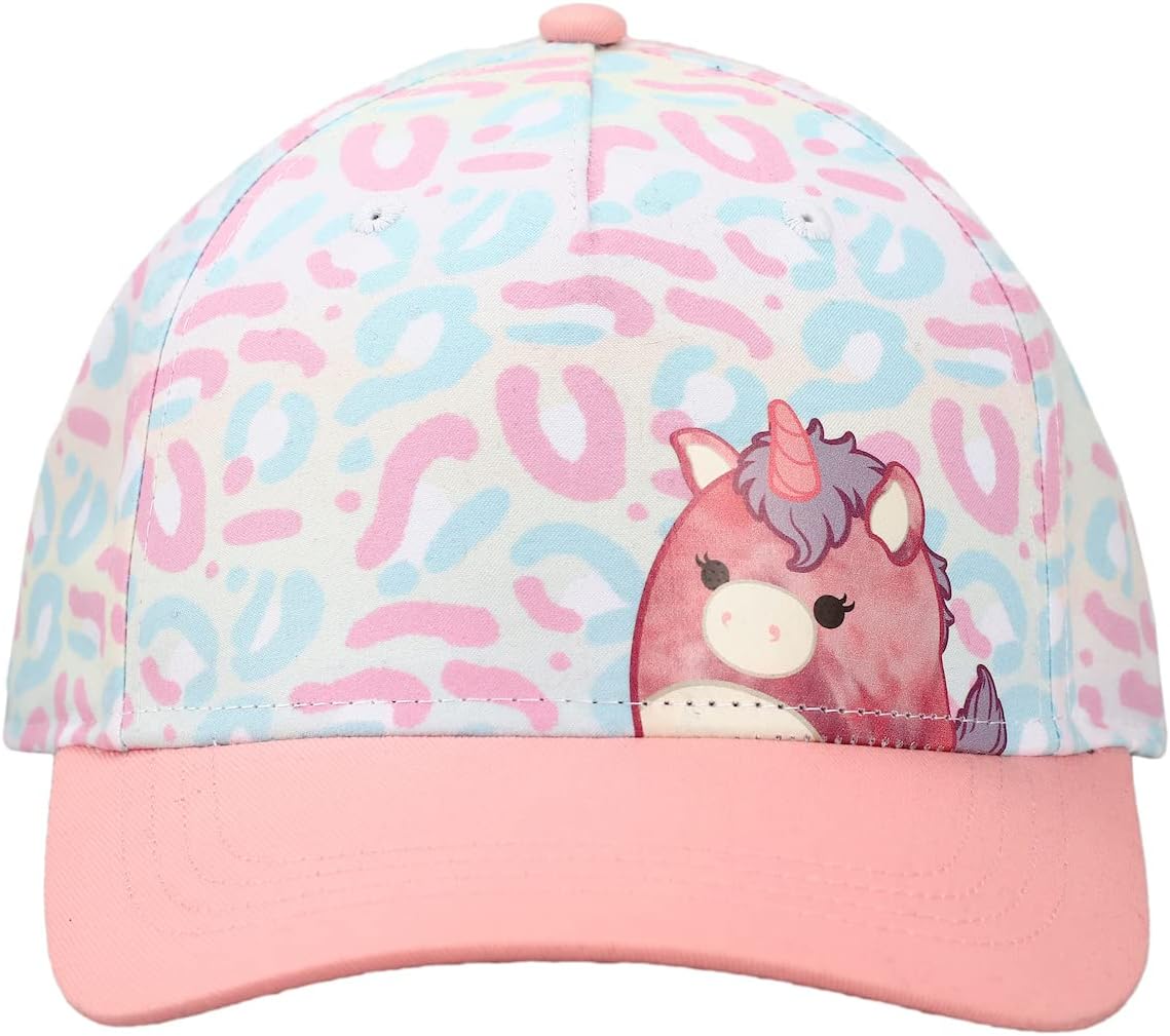 Squishmallows Lola The Unicorn Multicolor Traditional Adjustable Pink Hat