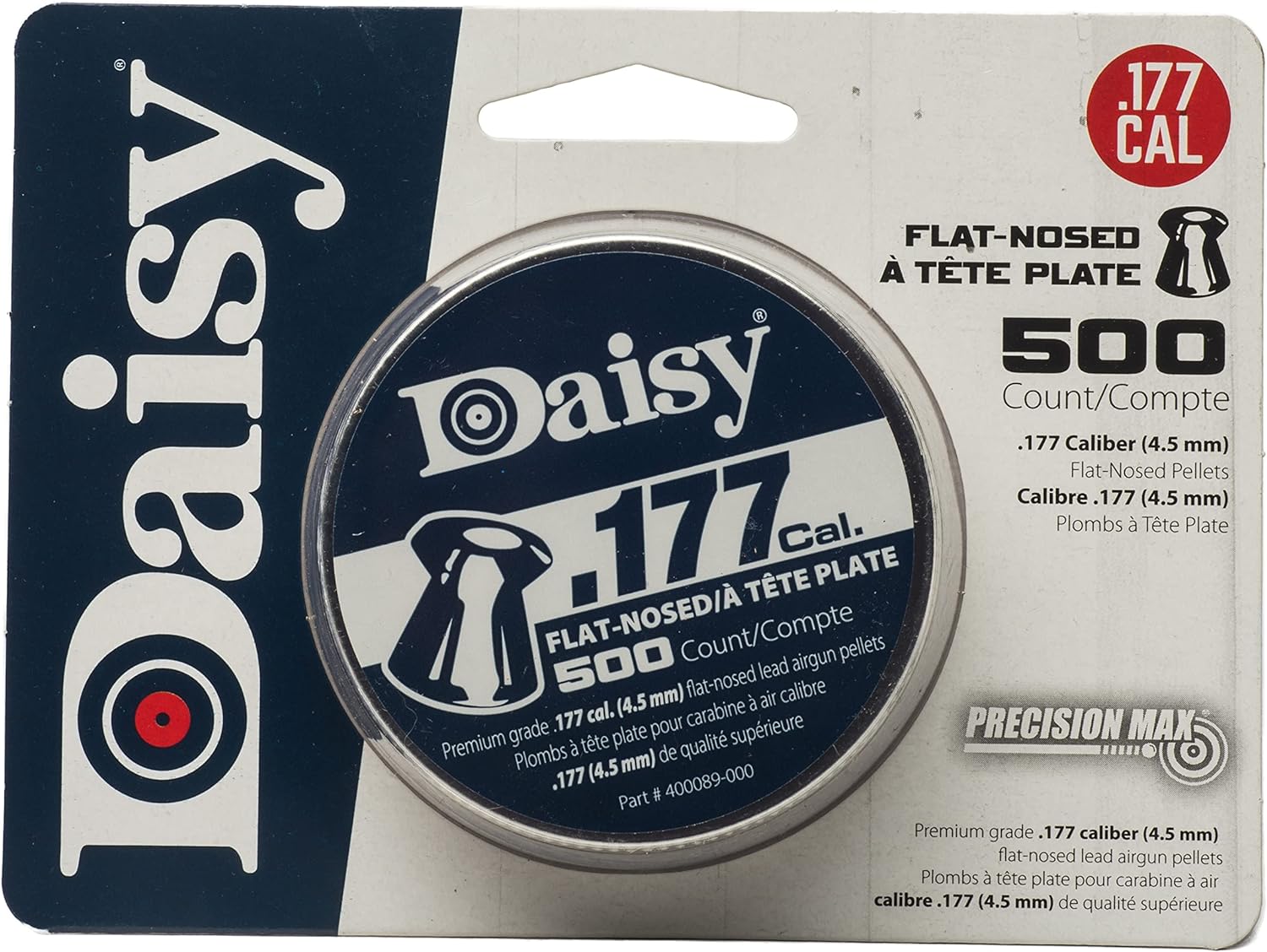 Daisy Precision Max .177 Cal, 7.8 Grains, Wadcutter, 500ct