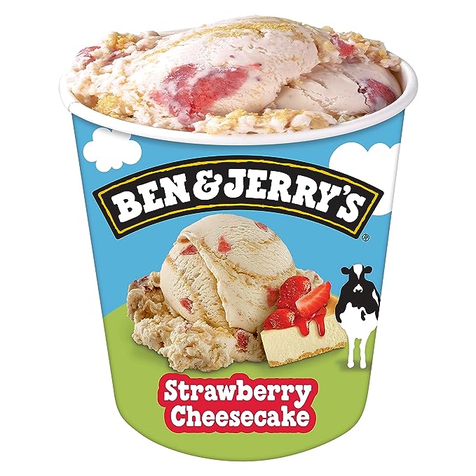 Ben & Jerry' Ice Cream Strawberry Cheesecake Non-GMO 16 oz