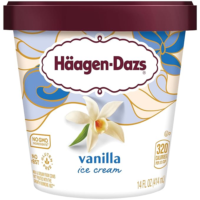 Haagen-Dazs Ice Cream, Vanilla, 14 Fl Oz