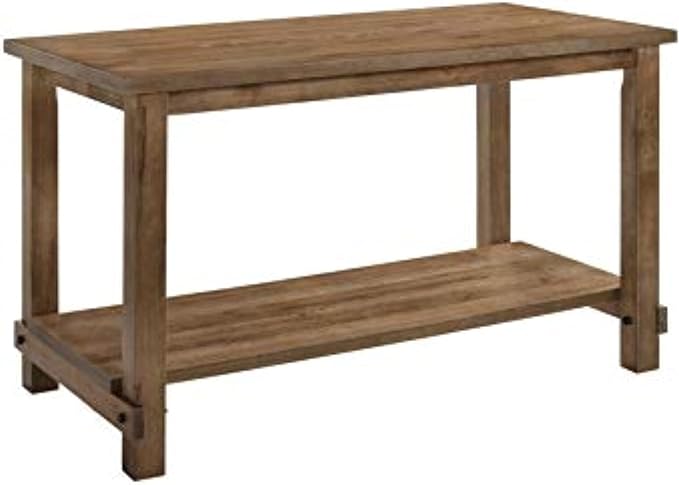 Acme Martha II Rectangular Wooden Counter Height Table in Weathered Oak