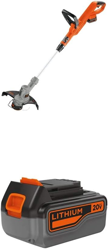 Black+Decker LST300 String Trimmer + 20-Volt Battery Pack 