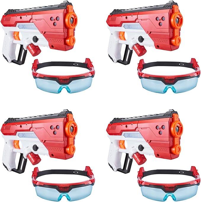 X-Shot Laser Tag - 4 Laser Tag Guns & 360 Sensor Goggles - Ultimate Laser Blaster Party Pack for Outdoor or Indoor Fun by ZURU