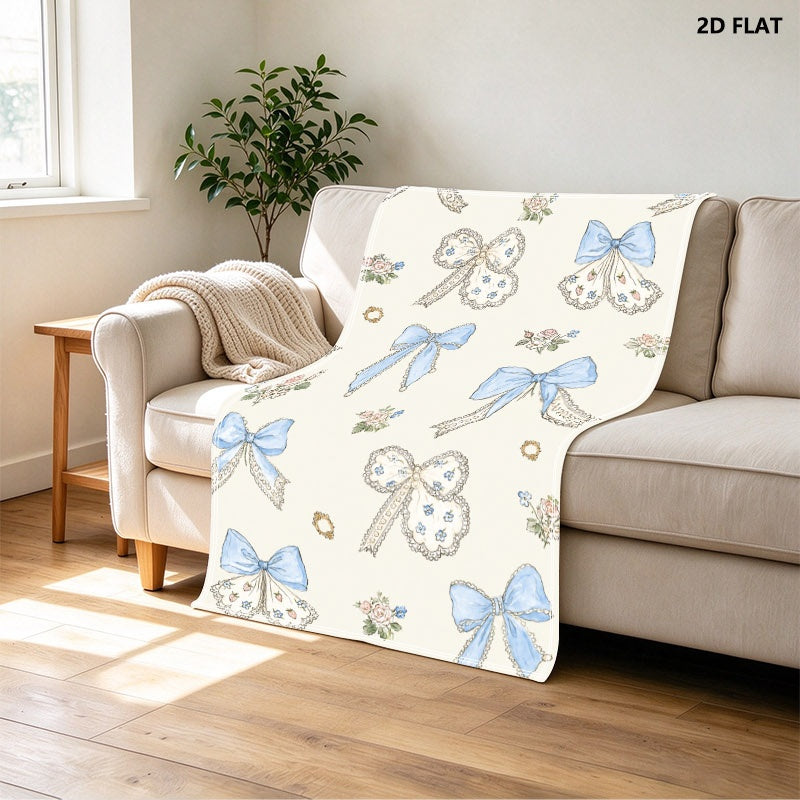 Printed flannel blanket, product mockup 1
