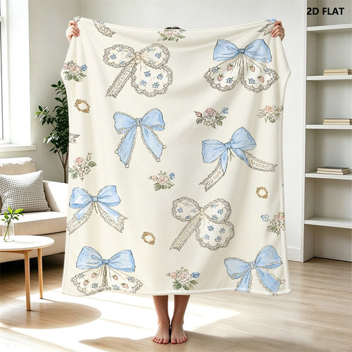 Printed flannel blanket, product mockup 2