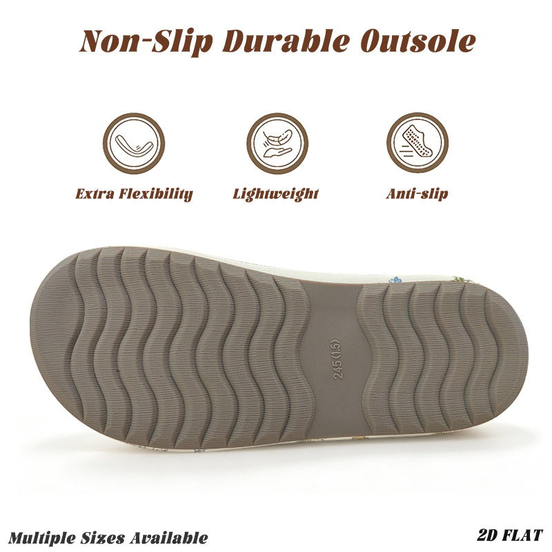 Women's printed buckle clogs, product mockup 3
