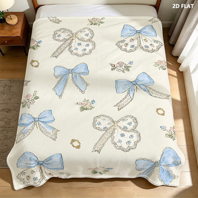 Printed flannel blanket, product mockup 5