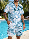 Men's All-Over Print Stretch Shirt & Shorts Set | 120 GSM