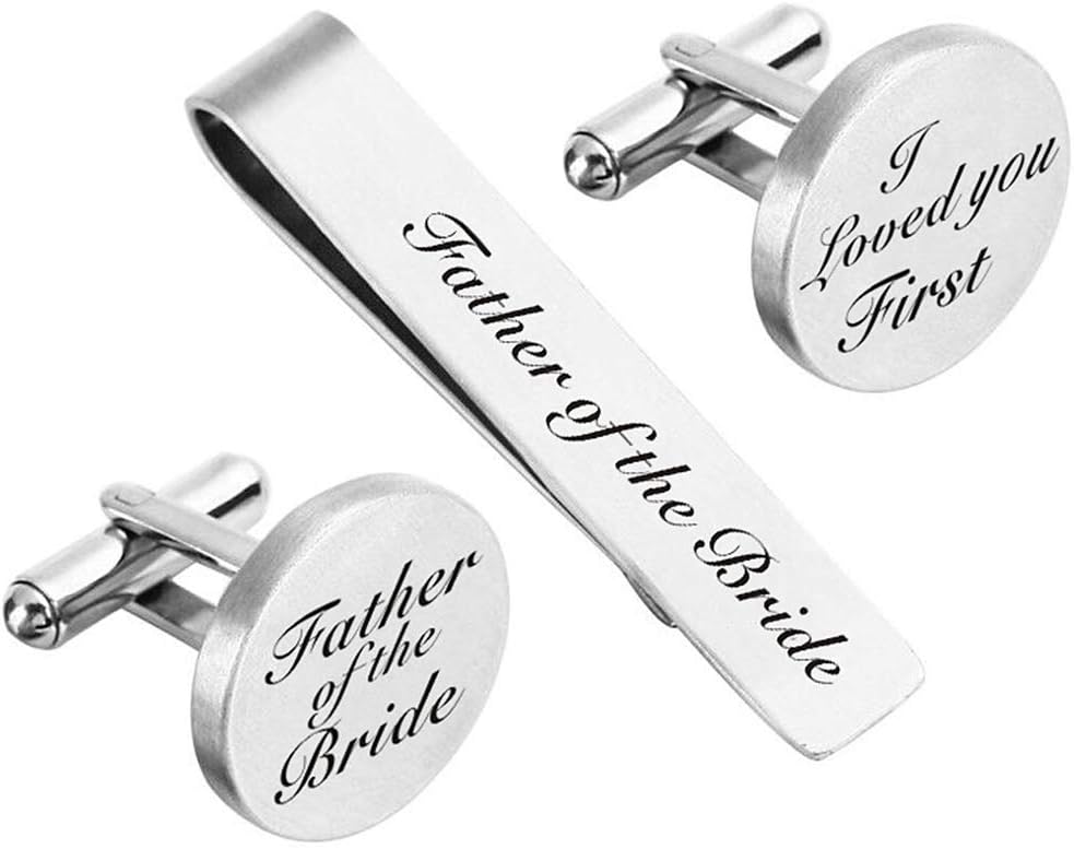 ZUNON Mens Groom Father Wedding Silver Plated Black Tie Clips Pack of 2