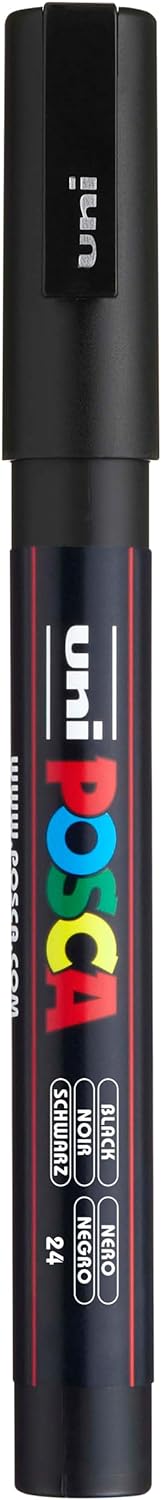 Posca Marker 3M in Black, Posca Pens for Art Supplies, School Supplies, Rock Art, Fabric Paint, Fabric Markers, Paint Pen, Art Markers, Posca Paint Markers