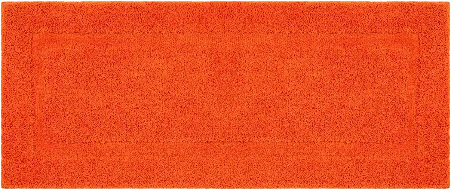 SHACOS Super Soft Bathroom Rug Runner Mat 20x47 Non Slip Bath Rug Microfiber Absorbent Shower Mat Long Bathroom Floor Rug Machine Washable (20x47, Orange)