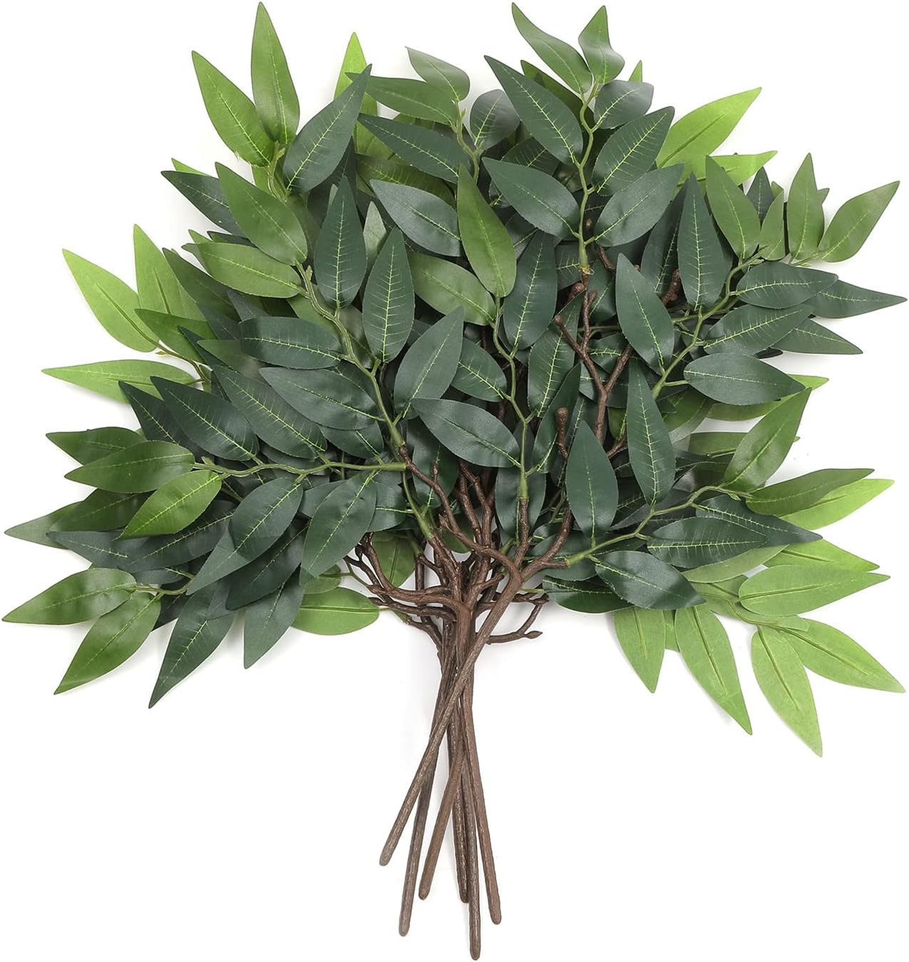 SHACOS 6pcs 18 Artificial Eucalyptus Leaves Stems Artificial Greenery Stems Short Faux Greenery Picks for Wedding Centerpiece Flower Arrangement DIY Bouquet Home Decoration