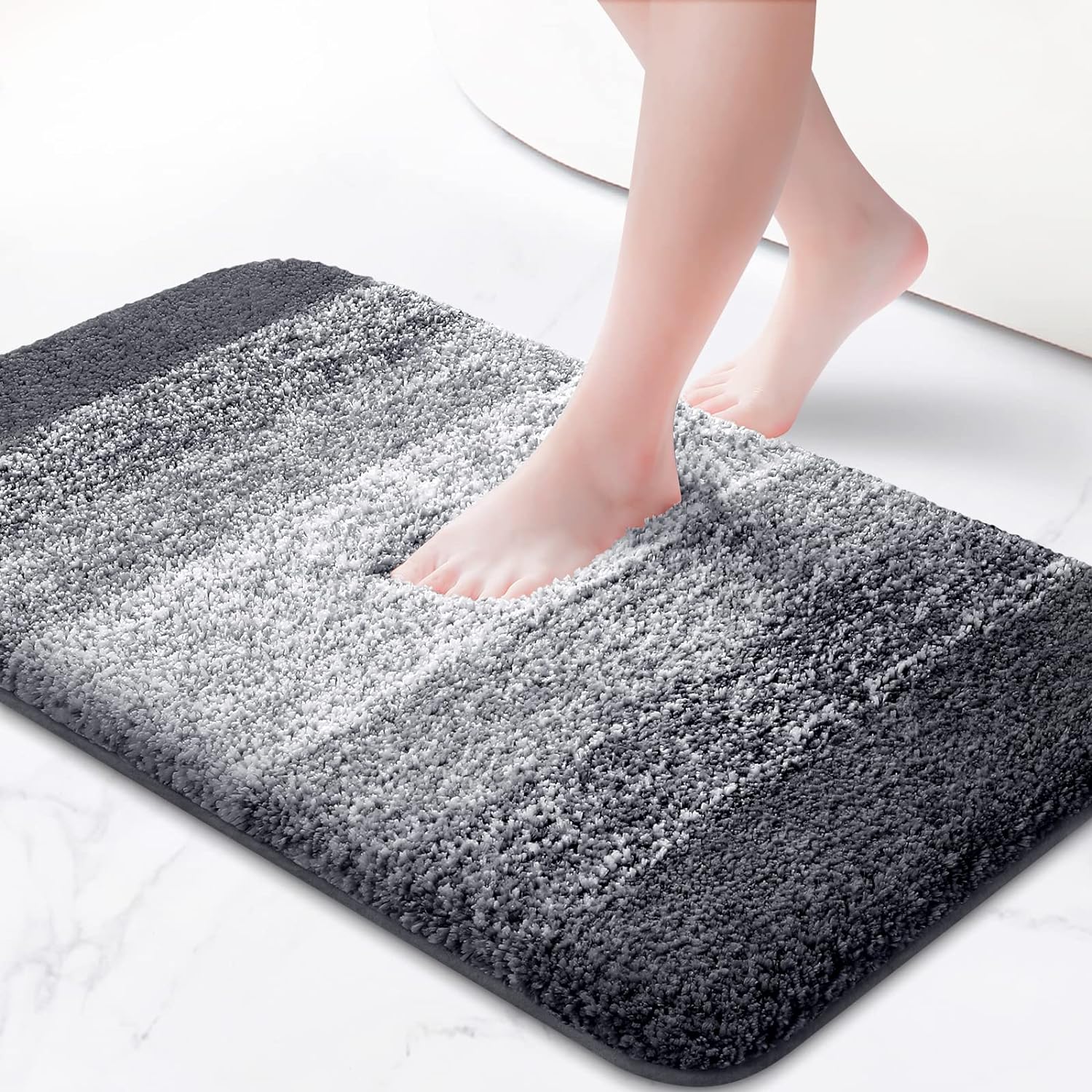 KMAT Bathroom Rugs Bath Mat 16x24 Luxury Soft Shaggy Absorbent Bathroom Mats Non Slip Plush Bathmat Runner Carpet Bath Mats for Bathroom Floor Tub and Shower