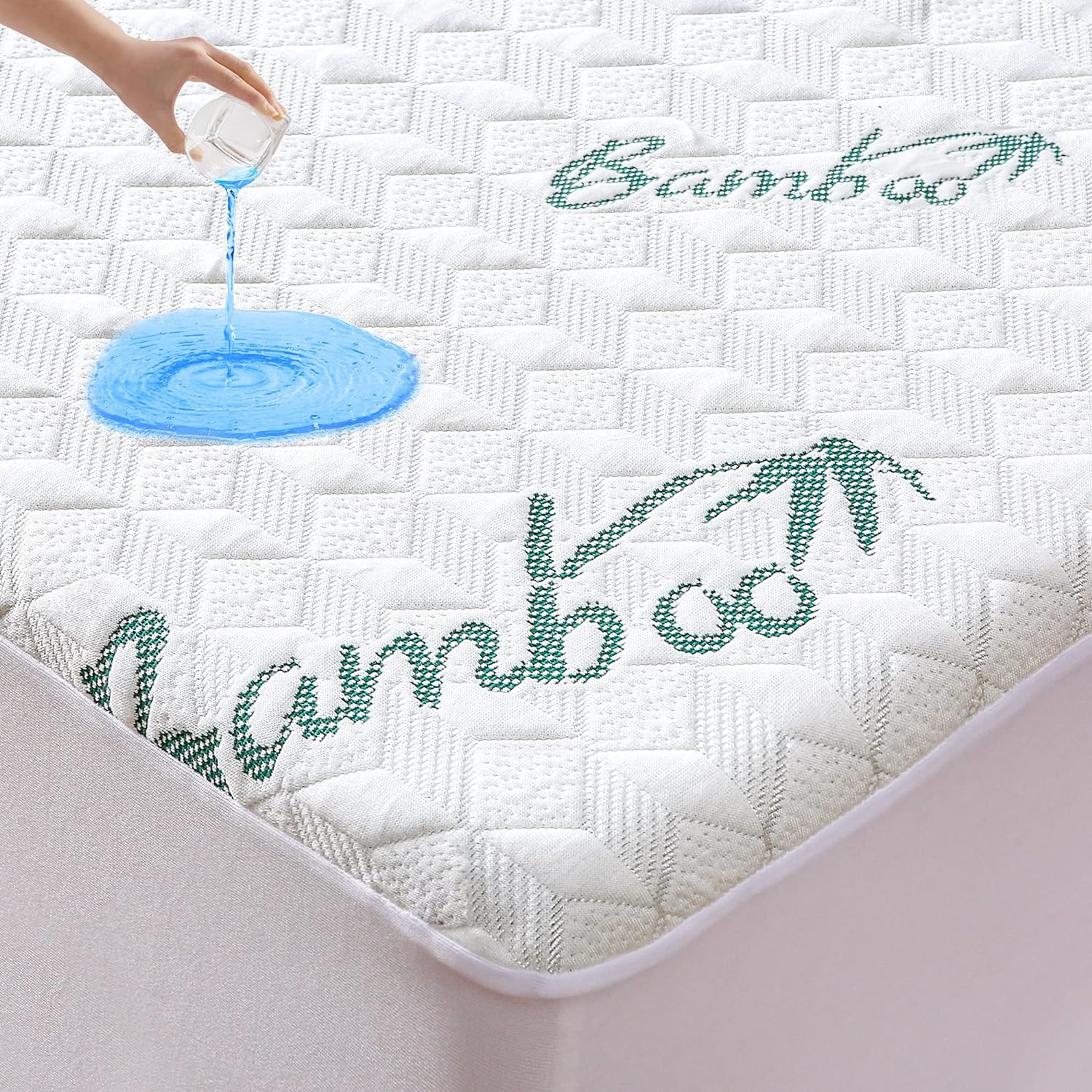 I bought this Bamboo Waterproof Queen Size Mattress Protector because I just bought a brand-new Queen-Size Mattress. This fits my mattress perfectly (no slipping off the mattress~stays snug). I wanted something Waterproof because I always have a bottle of water lying next to me in bed & I didn't want to take any chances of the water bottle leaking onto my Mattress & damaging it. This provides the Waterproof protection I was looking for & it DOESN'T make any weird noises when you move around like