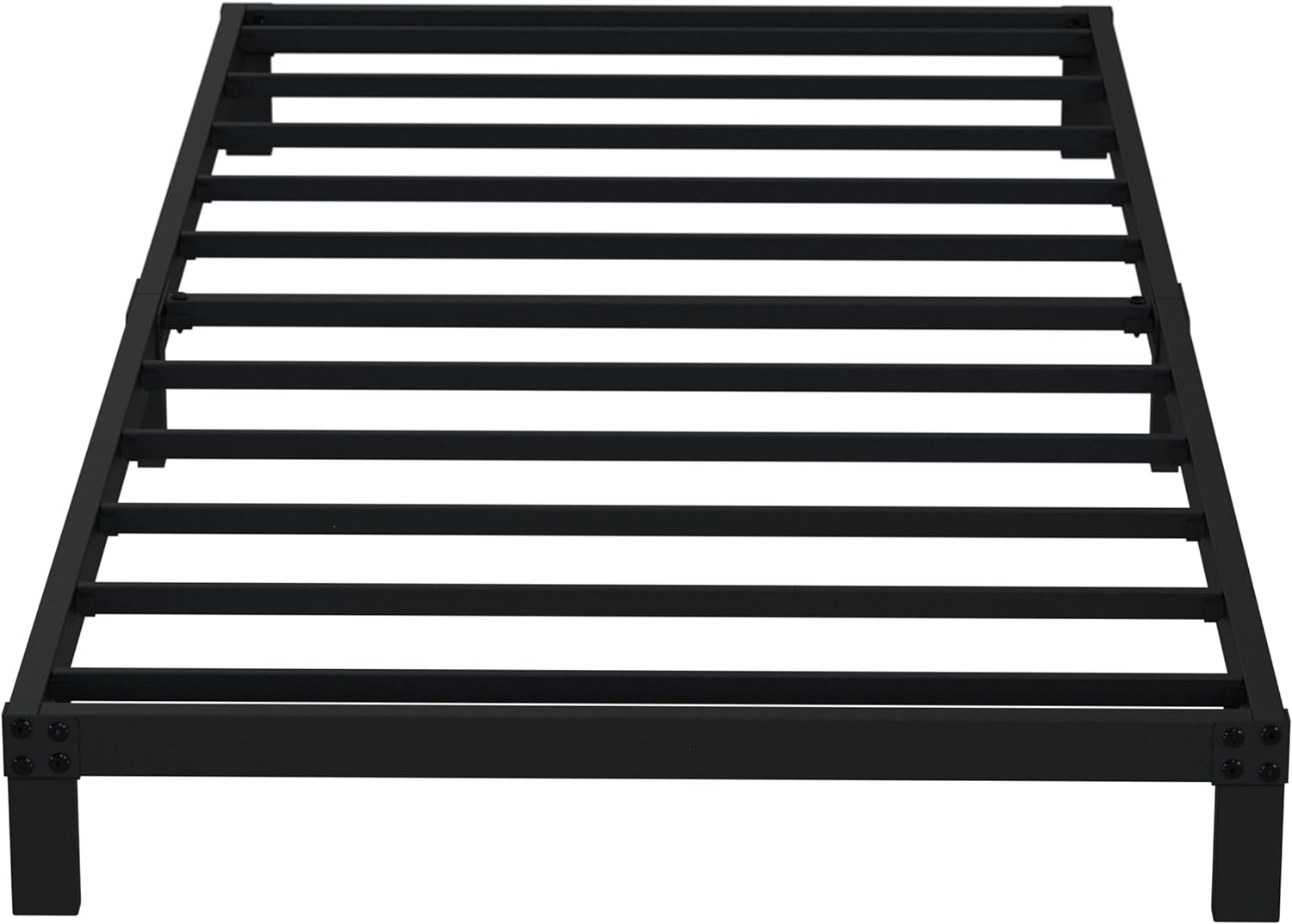 EMODA 6 Inch Twin Bed Frames No Box Spring Needed, Heavy Duty Metal Twin Platform Bed Frame, Noise Free, Easy Assembly, Black