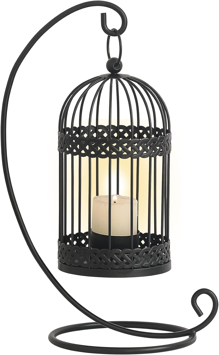 Adeco Decorative Table Candle Lanterns, Outdoor Hanging Lanterns Rustic Home Decor for Garden, Patio