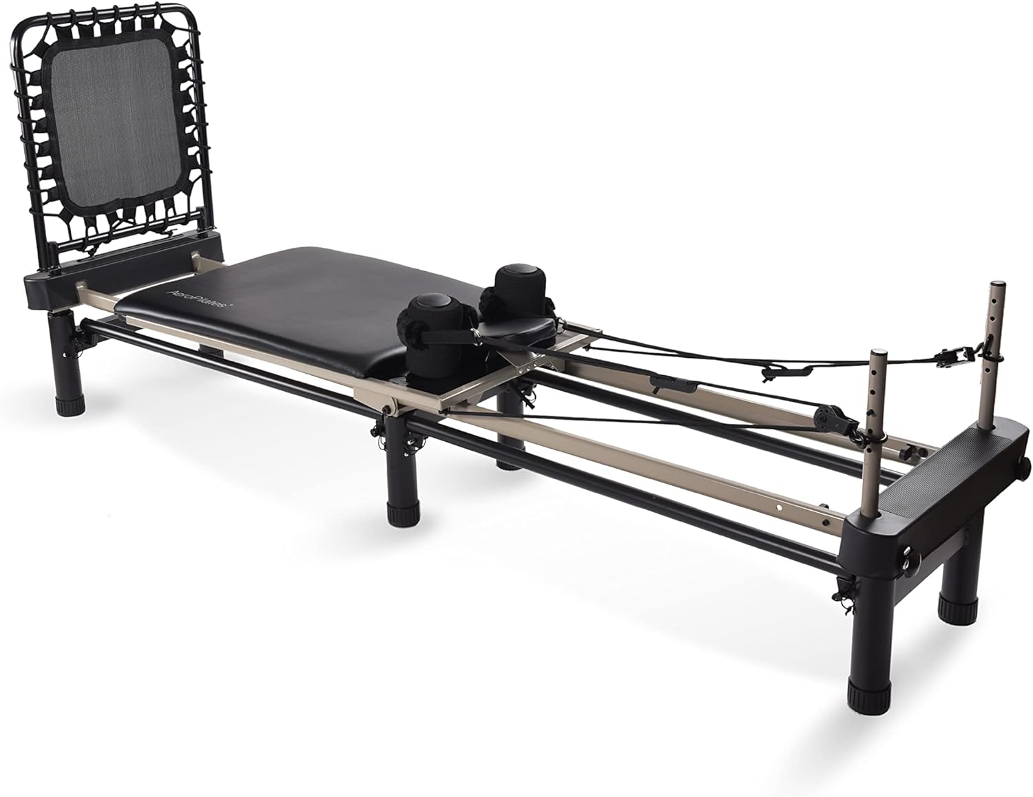 AeroPilates Premier Reformer - Pilates Reformer Workout Machine for Home Gym - Cardio Fitness Rebounder - Up to 300 lbs Weight Capacity