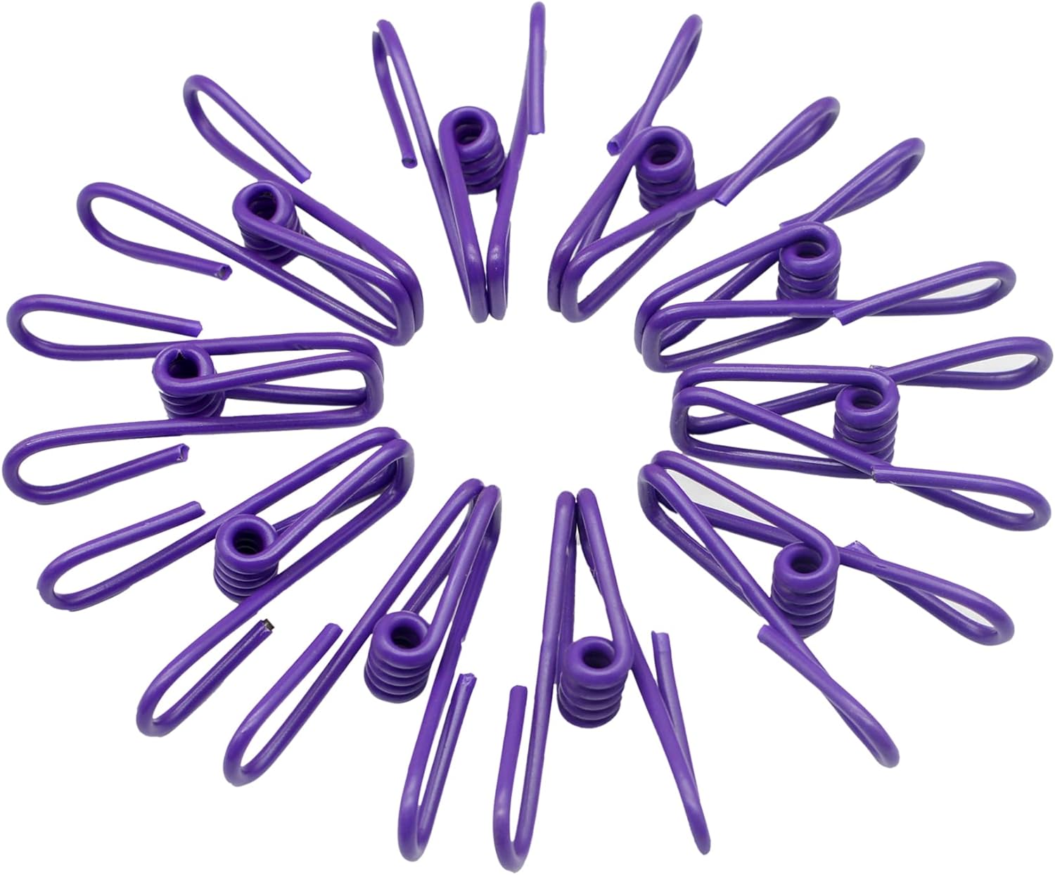 Pack of 30 Purple Utility Clips 2 Inch Steel Wire Clips Holders Steel Wire Clips (Purple 30pcs)