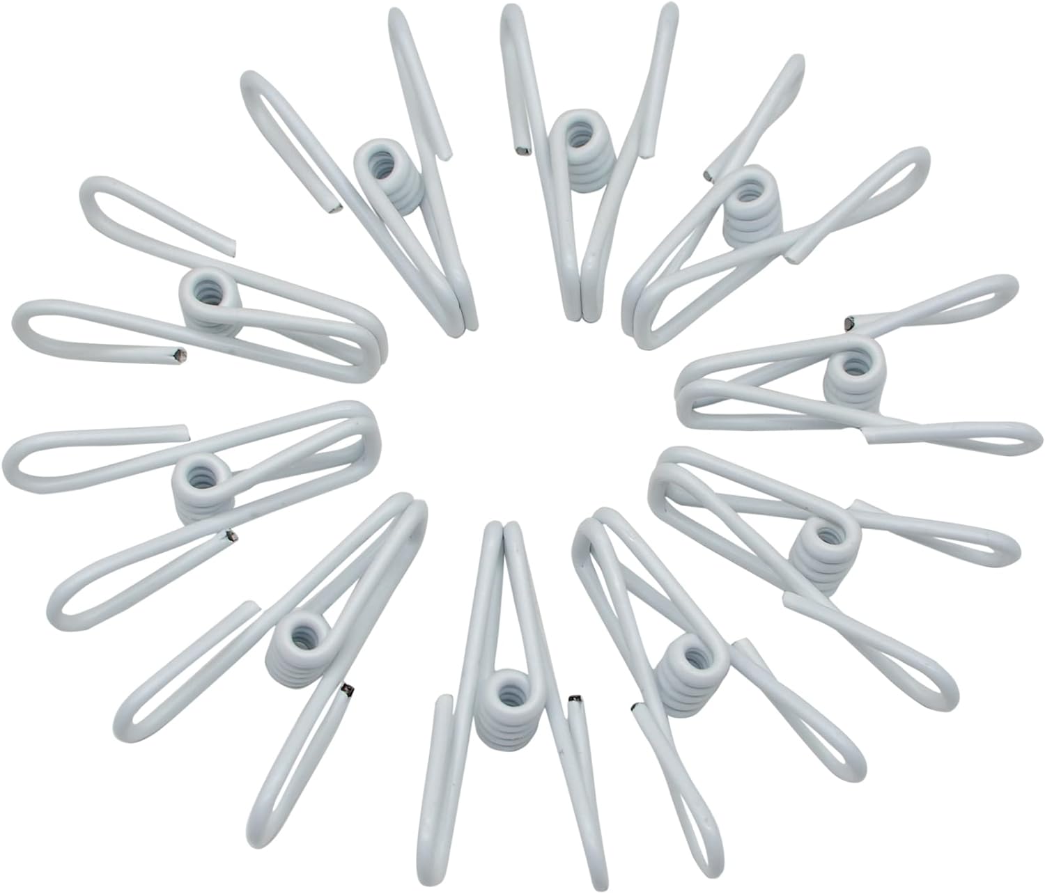 Chip Clips, 30 Pcs White 2 Inch Steel Wire Clips Bag Clips for Food Packages Holders Clothes Pins (White 30pcs)