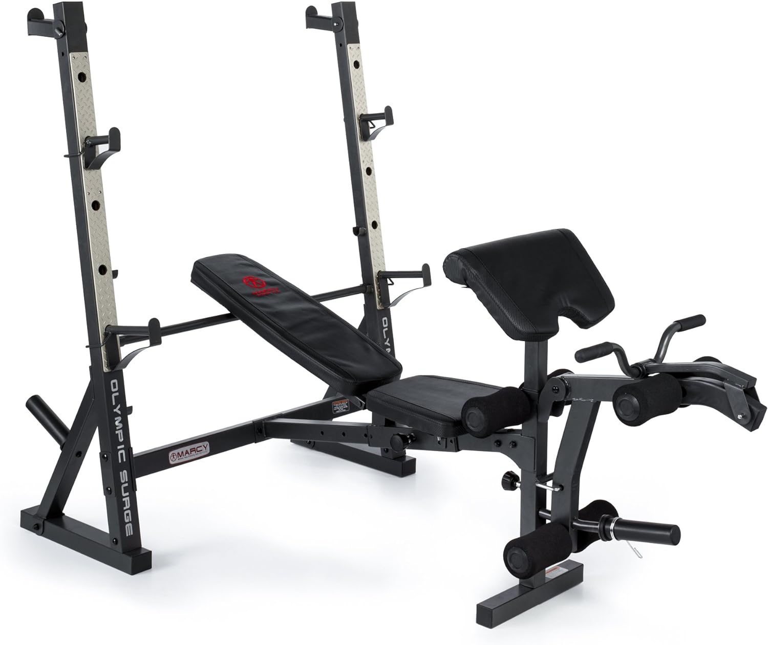 Marcy Olympic Weight Bench with Preacher Curl Pad and Leg Developer for Full-Body Workout