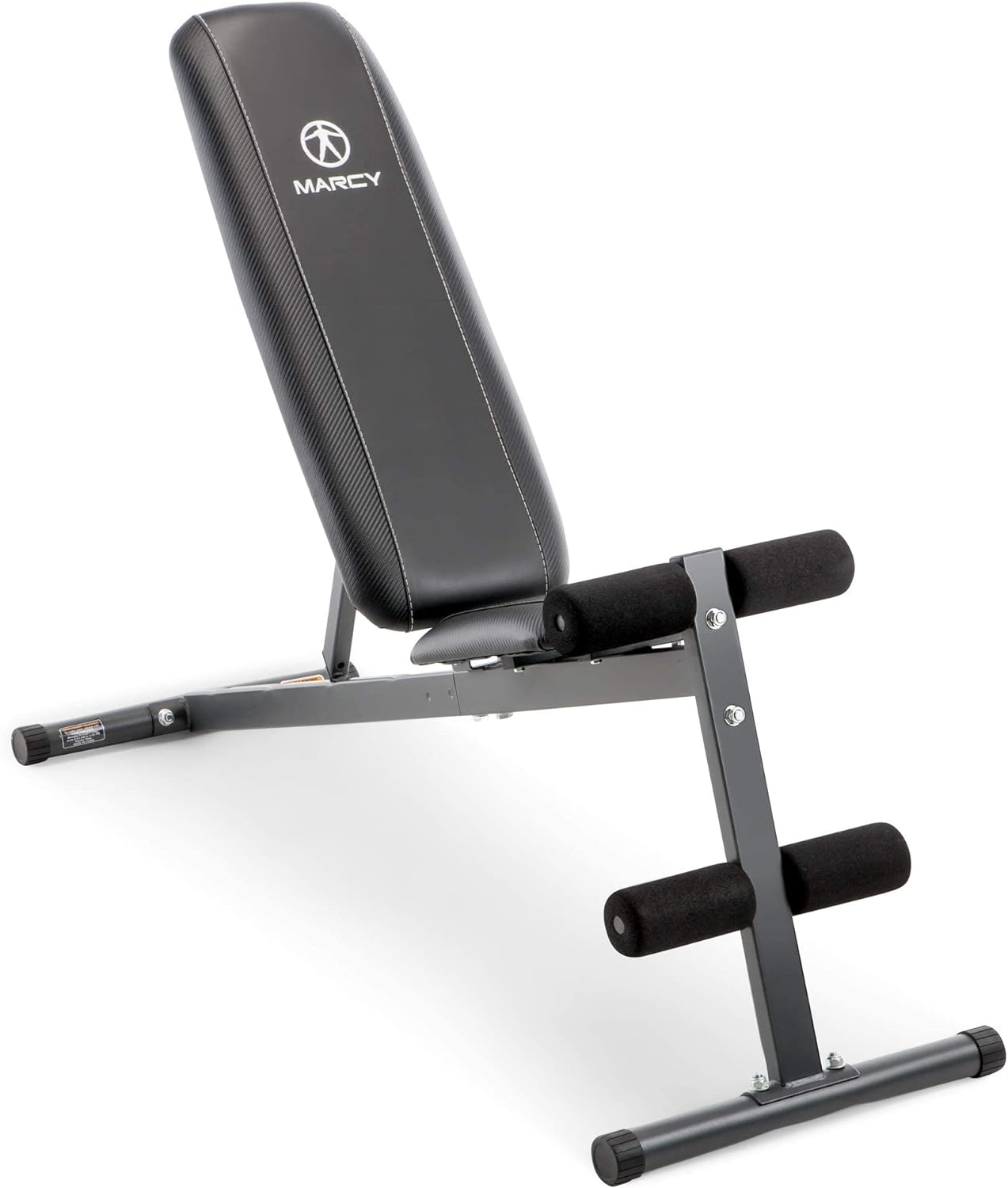 Marcy Exercise Utility Bench for Upright, Incline, Decline, and Flat Exercise SB-261W , Black , 42.00 x 19.00 x 51.00 inches