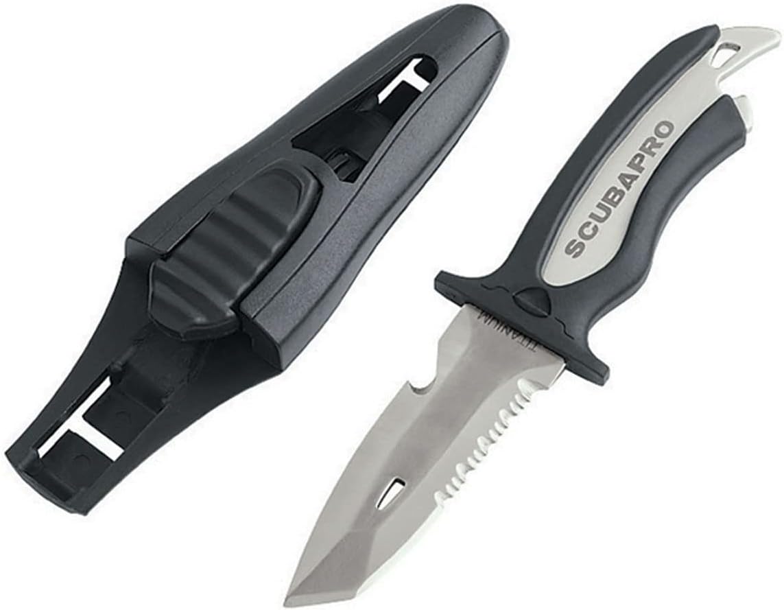 SCUBAPRO Mako Titanium Diving Knife with 3.5-Inch Blade