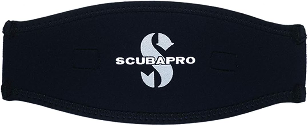 SCUBAPRO Neoprene Dive Mask Strap, 2.5mm, Black/Black