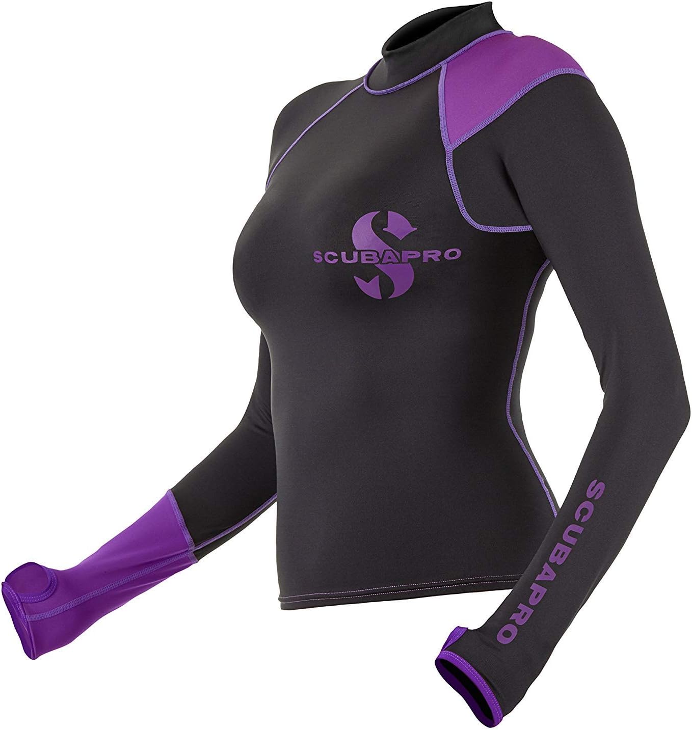 Scubapro Womens Eco Black Long Sleeve Rash Guard