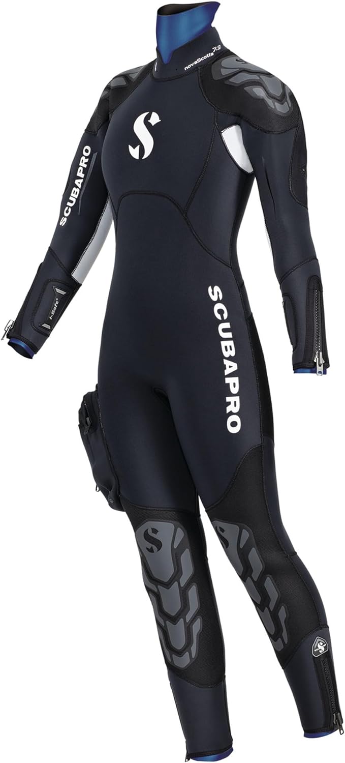 SCUBAPRO Women's NovaScotia Steamer with Hood Wetsuit with 7.5mm Thickness, Small, Black