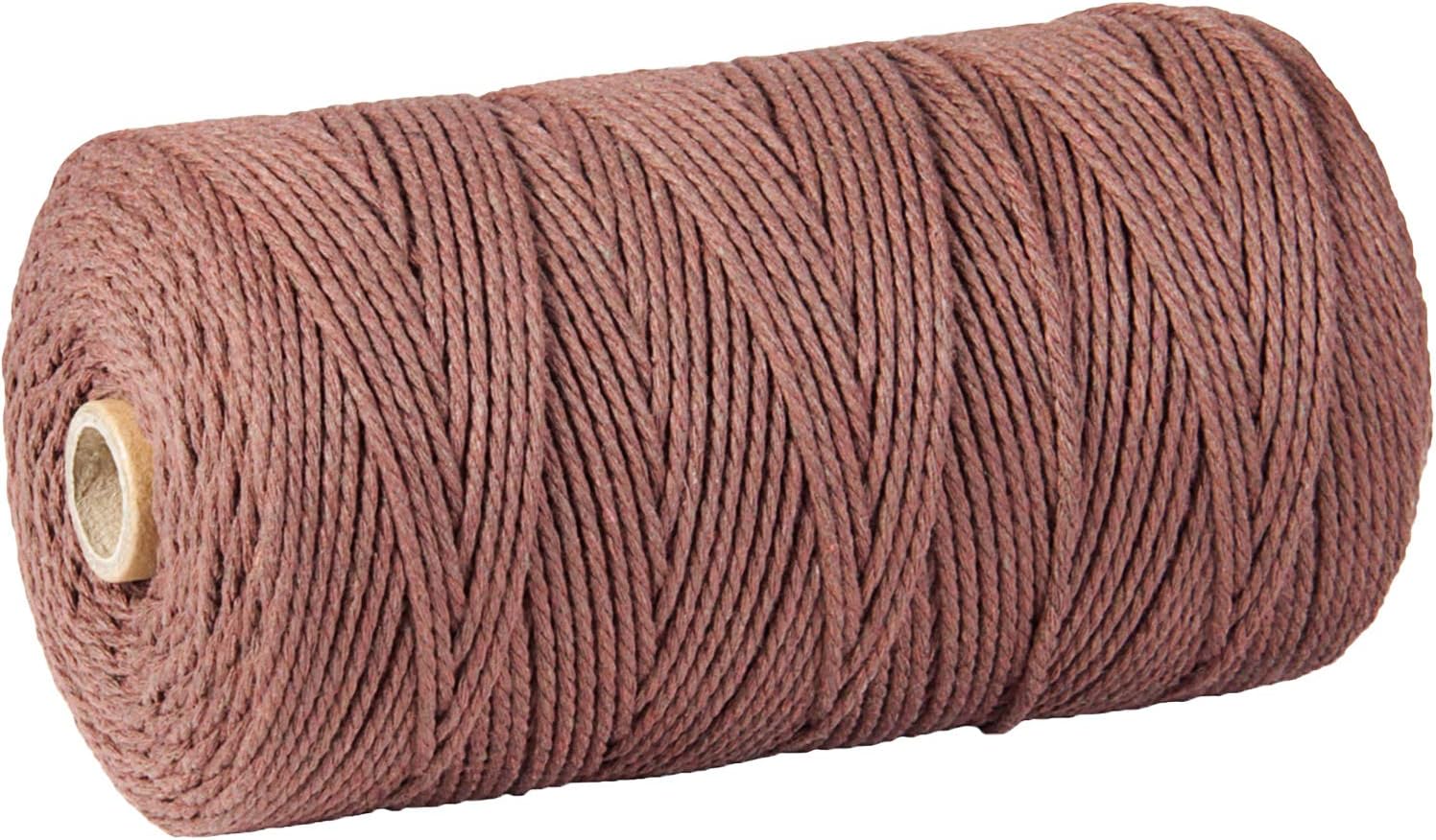 Macrame Cord, ZOUTOG 2mm x 328 yd (About 300m) 100% Natural Cotton Soft Unstained Rope for Handmade Plant Hanger Wall Hanging Craft Making, Browness